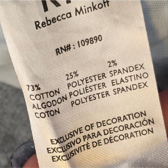 Rebecca Minkoff Light Blue Denim‎ Crystal Studded Straight Jeans Plus 18 20 NEW - Picture 12 of 12